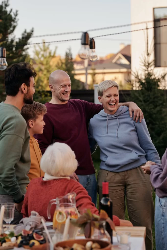 family gathering during thanksgiving