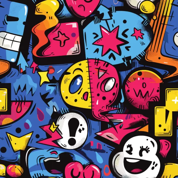 Pop Art Dynamique – Explosion de Couleurs